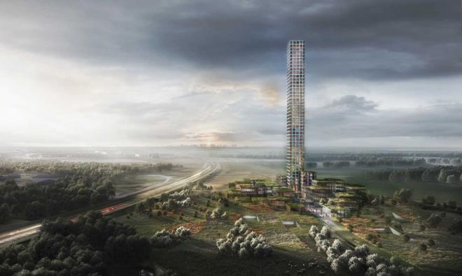 Wieżowiec w Danii, Bestseller Tower, Dorte Mandrup Arkitekter, projekt architektoniczny