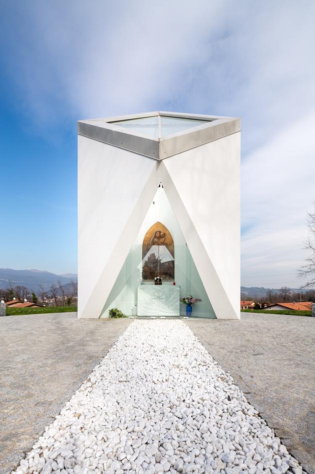 Bryła architektoniczna, kaplica we Włoszech, Mario Filippetto