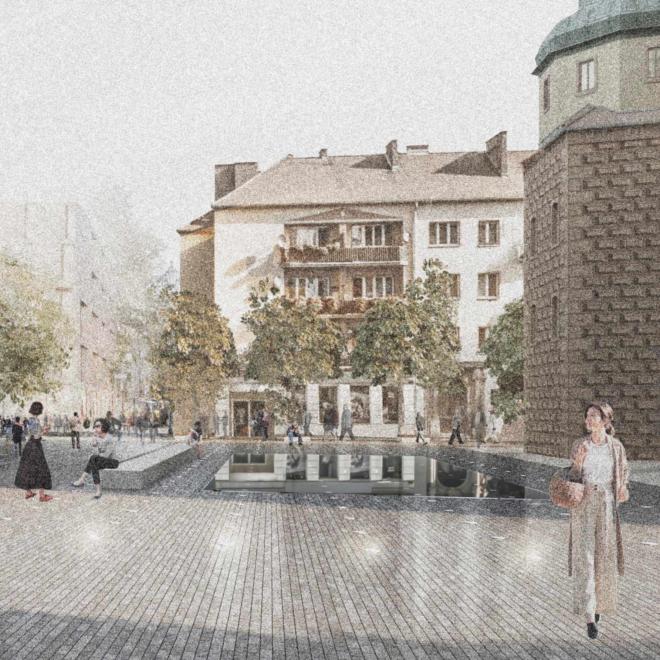 Projekt architektoniczny rynku w Brzegu