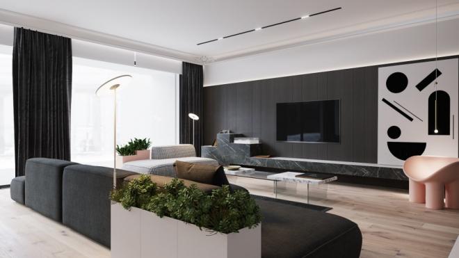 Hilight Design, eleganckie mieszkanie, projekt mieszkania, projekt wnętrza