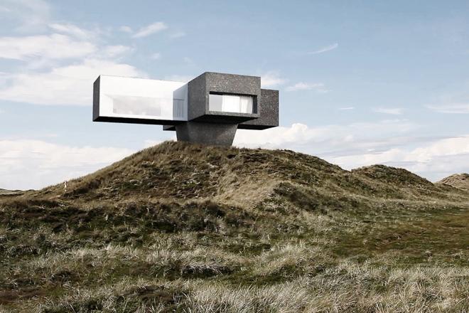 Studio Viktor Sørless, bryła budynku, bryła architektoniczna, projekt domu, dom jednorodzinny, dune house