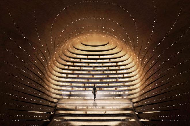 Artystka Es Devlin stworzyła projekt pawilonu, który będzie reprezentował Wielką Brytanię podczas Expo 2020 w Dubaju, projekt architektoniczny
