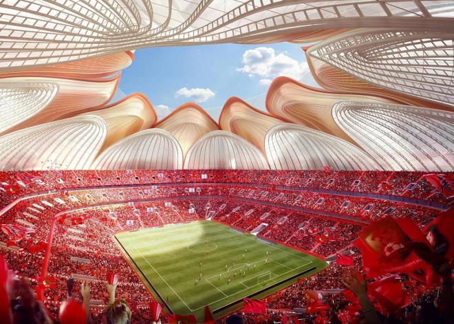 Projekt architektoniczny najwiekszego stadionu świata