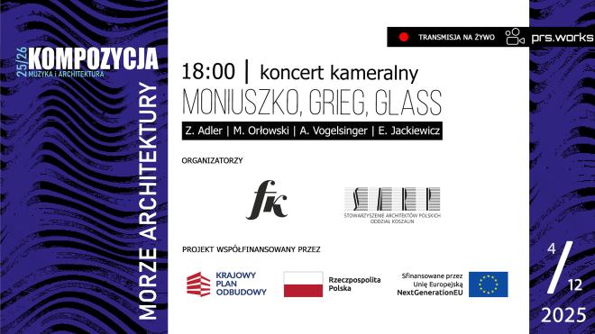 Koncert kameralny online „Morze Architektury” — zaproszenie na wydarzenie Filharmonii Koszalińskiej