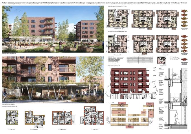 Wyniki konkursu architektonicznego TBS przy ulicy Piaskowej w Gliwicach