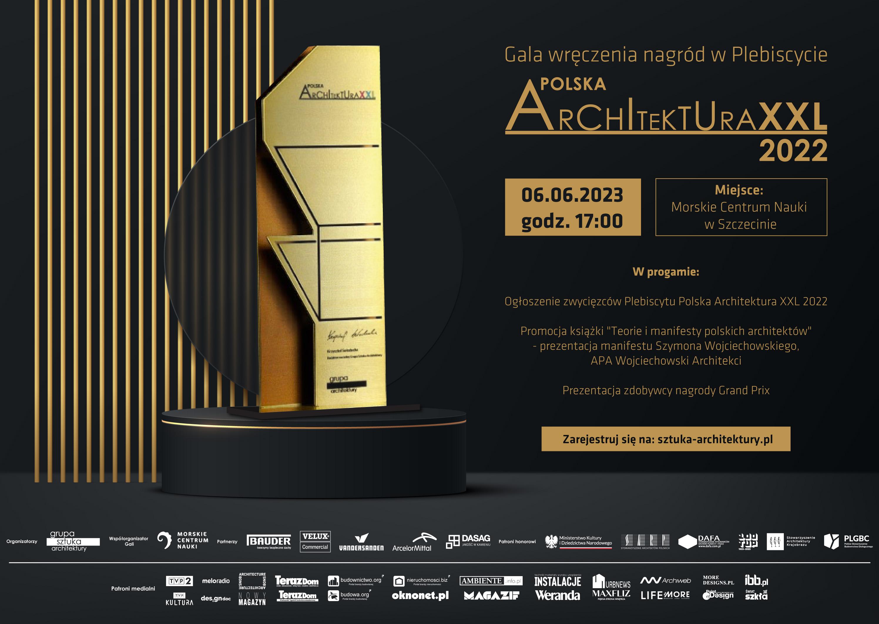 Gala Plebiscytu Polska Architektura XXL 2022 w Morskim Centrum Nauki w Szczecinie 