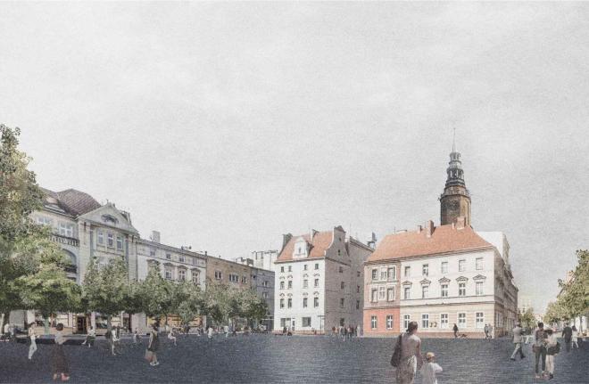 Projekt architektoniczny rynku w Brzegu
