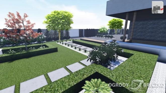 Ogrody Breczko, elegancki ogród, projekt ogrodu