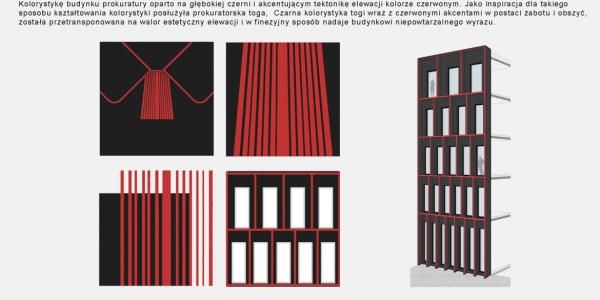 Projekt gmachu prokuratury w Katowicach 
