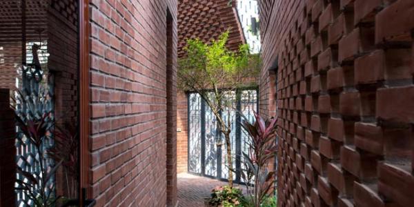 Brick Cave, H&P Architects, dom z cegły, dom jednorodzinny, projekt domu