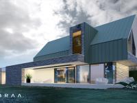 Modernistyczny projekt domu z widokiem na Masyw Ślęży