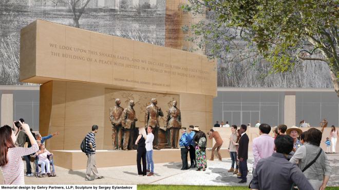 Dwight D. Eisenhower Memorial, Frank Gehry i jego pomnik
