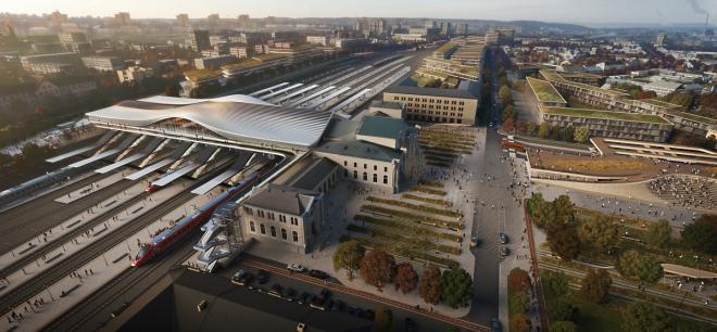 Projekt dworca kolejowego w Wilnie od Zahy Hadid