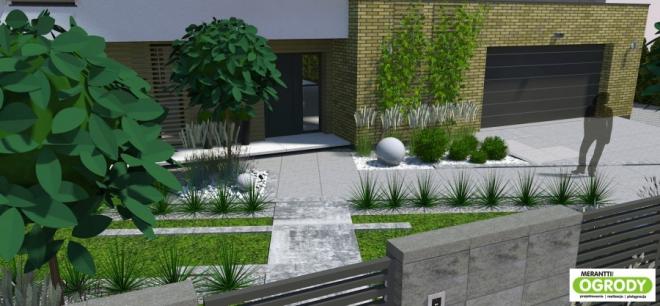 minimalistyczny ogród, projekt ogrodu