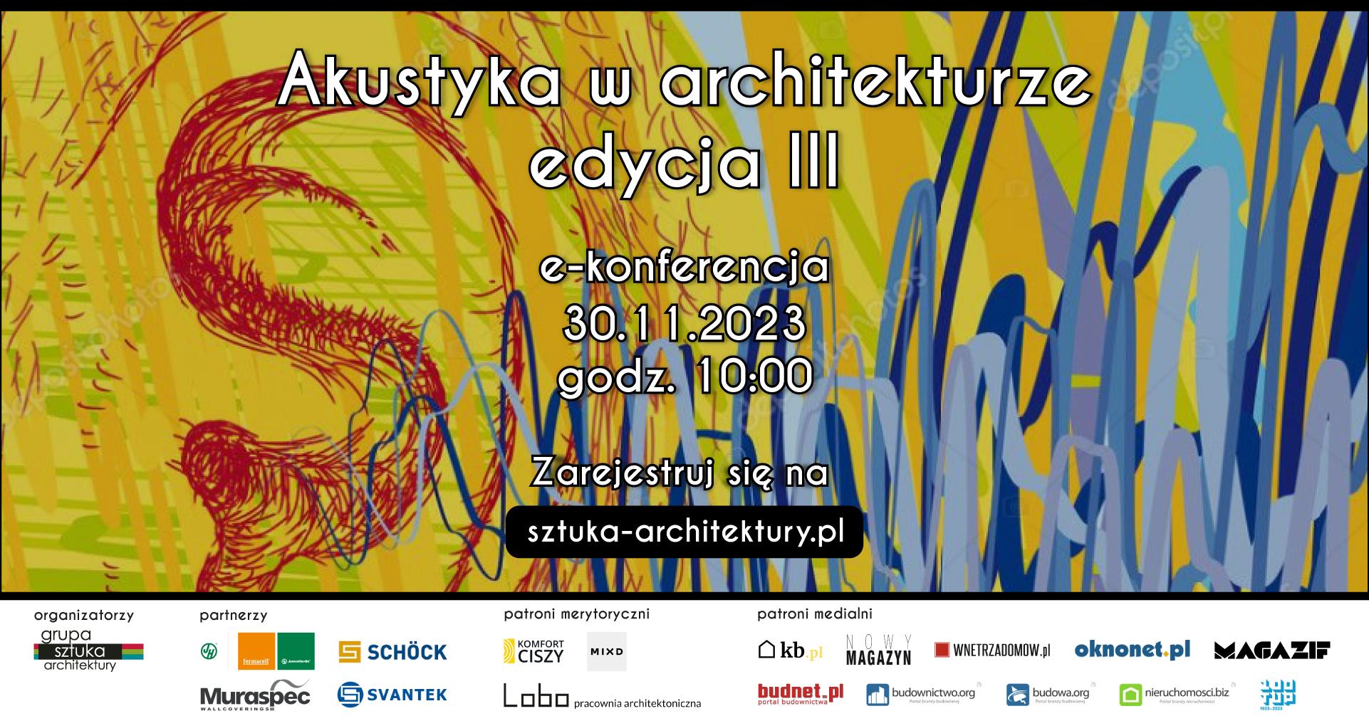 E-konferencja: Akustyka w architekturze. III edycja.