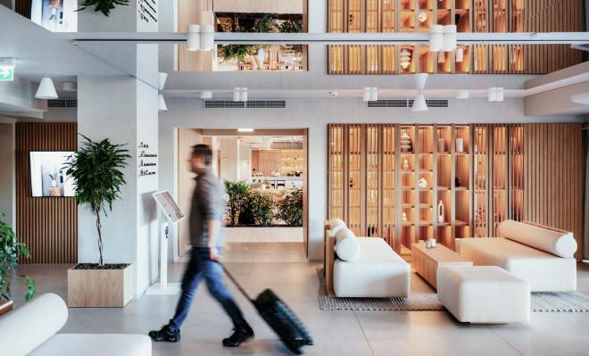 Wnętrza kompleksu wypoczynkowego zaprojektowanego przez Ultra Architects