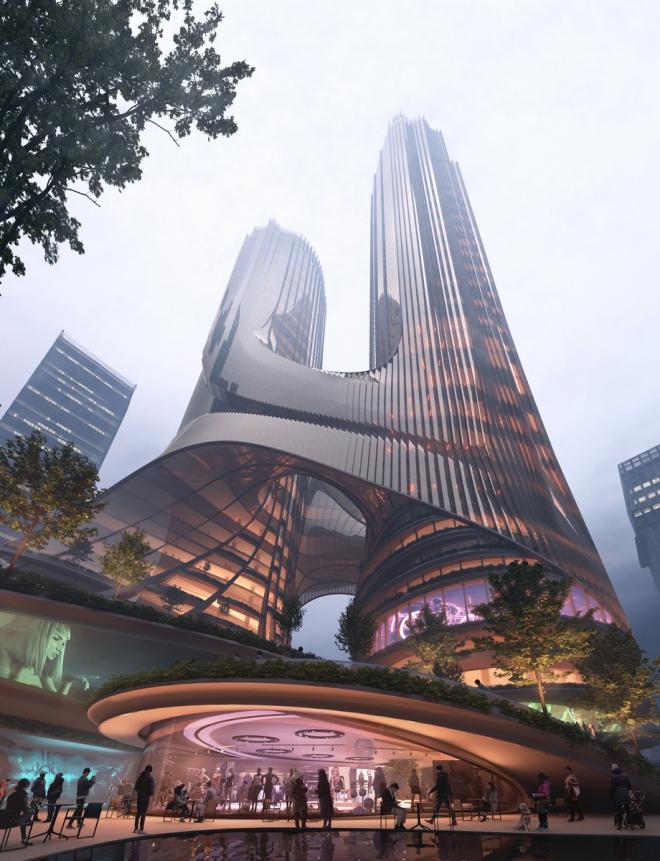 Projekt wieżowca w Chinach od Zaha Hadid Architects 