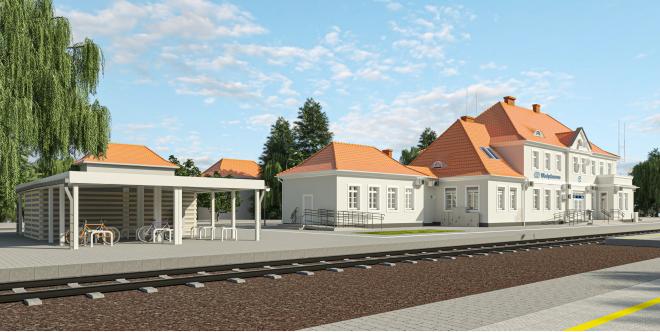 Projekt dworca kolejowego we Władysławowie 