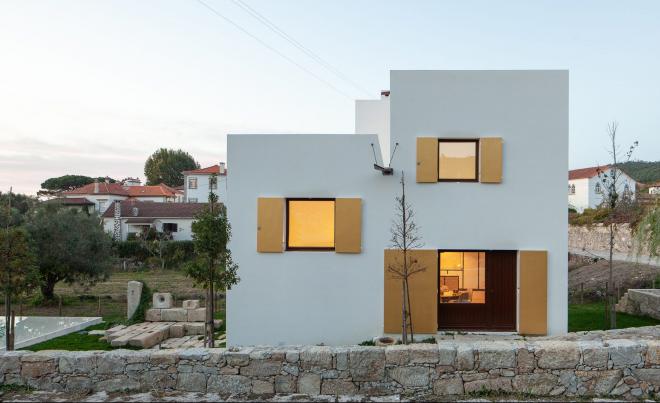 Guilherme Machado Vaz, dom jednorodzinny, projekt domu, biały dom