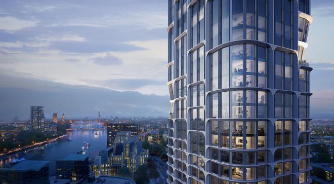 Dwie wieże Vauxhall Cross Island wg projektu Zaha Hadid Architects 