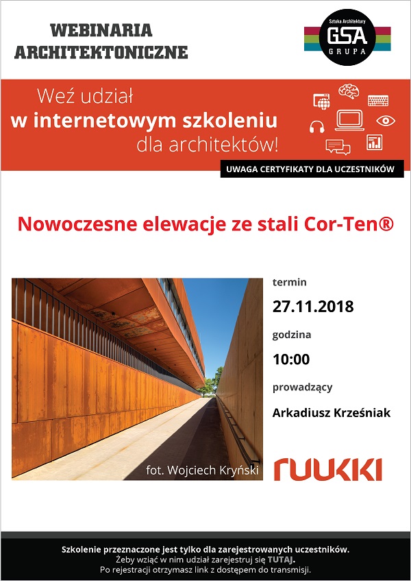 Webinarium Ruukki: Nowoczesne Elewacje Ze Stali Cor-Ten® - Sztuka ...