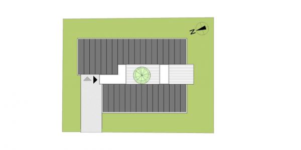 Dom z atrium - projekt koncepcyjny