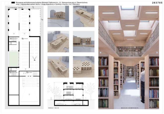 Projekt Ursynoteki w Warszawie. Dresler Studio