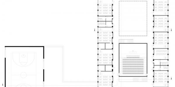 Projekt architektoniczny liceum w Warszawie od Plus3 Architekci