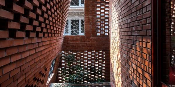 Brick Cave, H&P Architects, dom z cegły, dom jednorodzinny, projekt domu