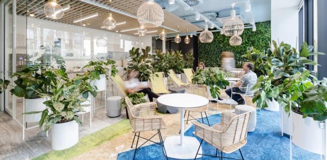  Workplace, Biuro Nordea w Gdyni, wnetrze z roślinami, wnętrze biura