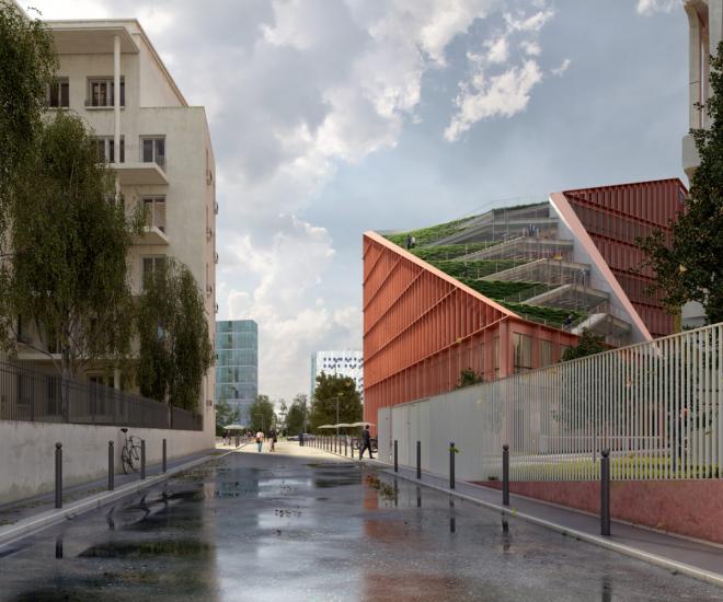 Hubert Godet, Hardel Le Bihan Architects, ekologiczny beton, projekt biurowca, projekt architektoniczny