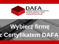 Wybierz firmę z Certyfikatem DAFA