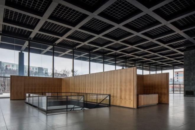 Neue Nationalgalerie, realizacja architektoniczna, Ludwig Mies van der Rohe 
