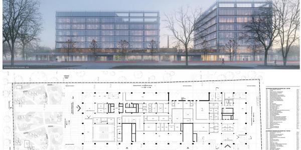 Projekt architektoniczny biurowca na Kasprzaka w Warszawie