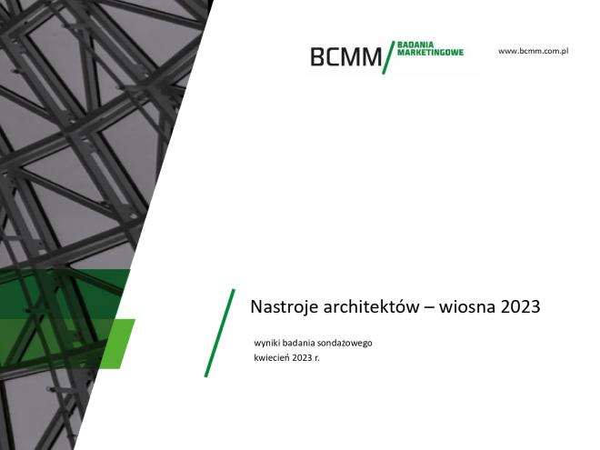 Raport „Nastroje architektów – wiosna 2023”