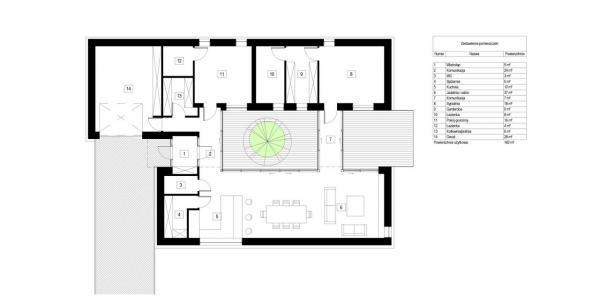 Dom z atrium - projekt koncepcyjny