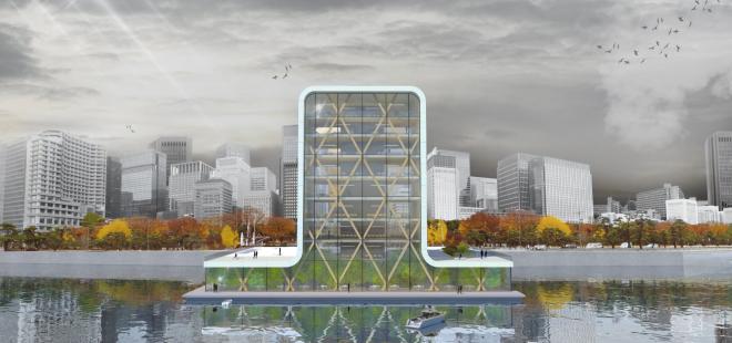 Projekt architektoniczny Floating Timber Tower
