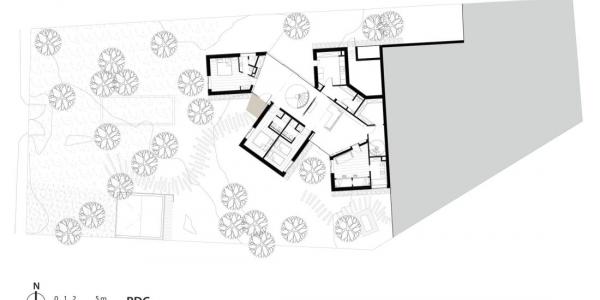 Projekt domu wśród drzew z pracowni Atelier du Pont