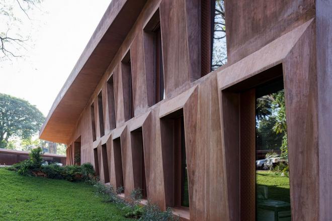 architektura betonowa, realizacja architektoniczna, ambasada Szwajcarii w Nairobi