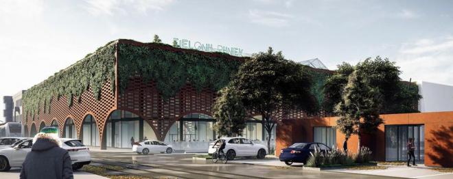 Projekt architektoniczny zielonego rynku