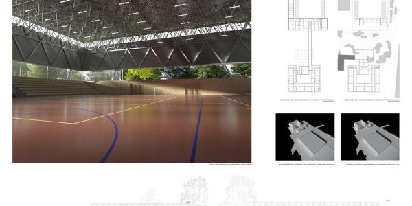 Projekt hali sportowej w Miechowie